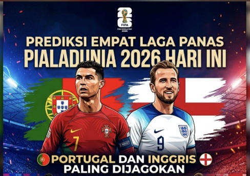 Portugal dan Inggris Paling Dijagokan, Ini Prediksi Empat Laga Panas Piala Dunia 2026 Hari Ini
