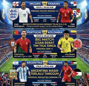 Inggris dan Argentina Dijagokan Menang, Portugal Diprediksi Diuji Kolombia