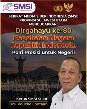 SMSI Sulut Ucapkan Selamat Hari Bhayangkara, Titip Harapan Besar untuk Polri