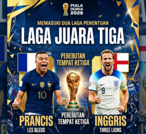 Piala Dunia 2026 Masuki Dua Laga Penentuan, Prancis Tantang Inggris Rebut Juara Tiga
