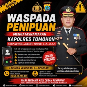 Polres Tomohon Imbau Warga Waspada Penipuan Catut Nama Kapolres