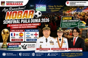 Pemkab Minahasa Nobar Semifinal Piala Dunia, Tonaas Noldi Lila: Ini Wadah Persatuan dan Penggerak UMKM