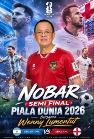 Ada yang Spesial di Nobar Semi Final Inggris vs Argentina, Wenny Lumentut Undang Seluruh Warga Tomohon