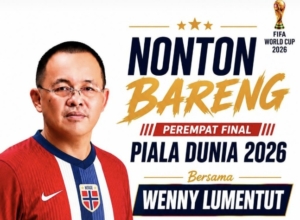 Wenny Lumentut Ajak Warga Tomohon Nobar Norwegia vs Inggris, Perkuat Kebersamaan Lewat Piala Dunia 2026