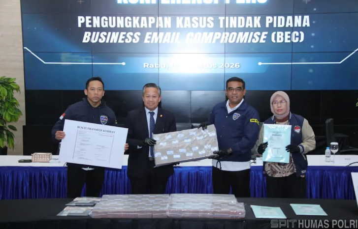 Polri Ungkap Kasus Business Email Compromise, Kerugian Korban Capai USD 350 Ribu