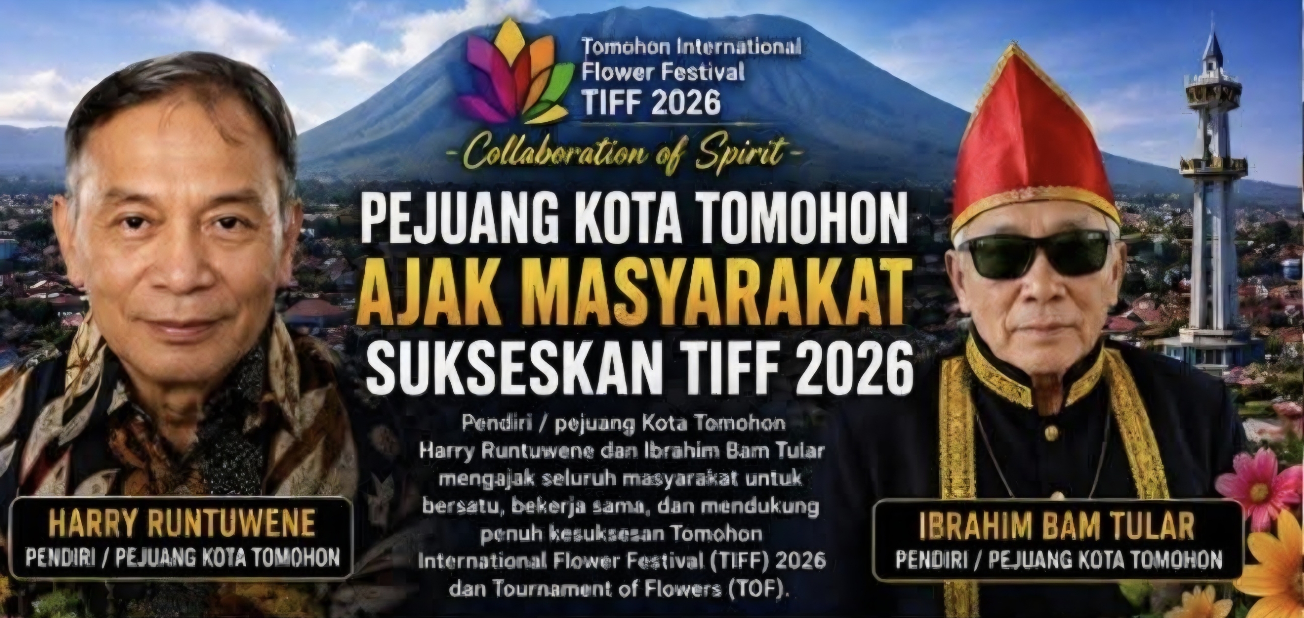 Pejuang Pembentukan Kota Tomohon Ajak Warga Sukseskan TIFF 2026