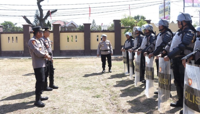 Kapolres Kotamobagu Pastikan Personel Dalmas Siap Hadapi Situasi Massa