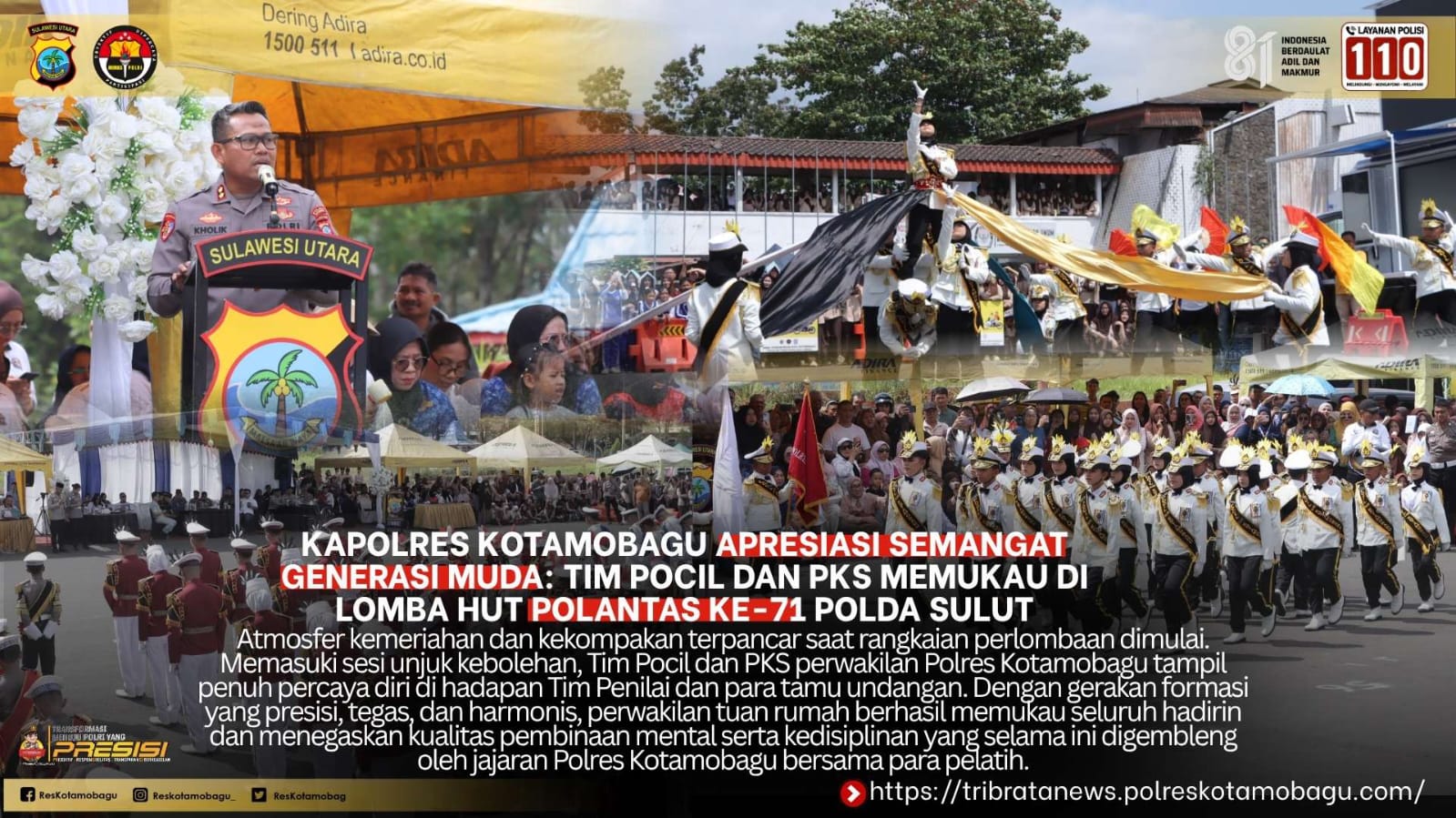 Luar Biasa di Bawah Pimpinan Abdul Kholik Pocil dan PKS Polres Kotamobagu Juara Umum Tingkat Polda Sulut