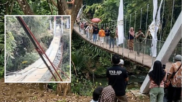 Baru Diresmikan Jembatan Pongpet Pangandaran Langsung Anjlok