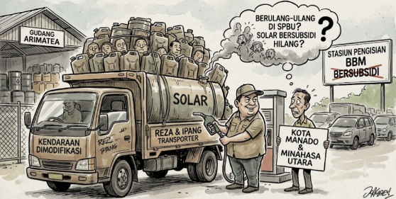Dugaan Penyalahgunaan Solar Subsidi di Minut Reza dan Ipang Disebut Terkait Penampungan di Arimatea