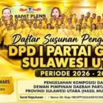 Golkar Sulut Era MEP Terbentuk Ini Deretan Nama di Balik Struktur Baru