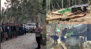 Operasi PETI Gunung Mobungayon! Kapolres Kotamobagu Turun Langsung Tertibkan 72 Tenda Tambang